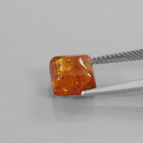 Ambra naturale arancione da 1,32 ct, trasparente, trasparente/traslucido