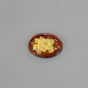 Ambra naturale arancione da 4,09 ct, trasparente, trasparente/traslucido