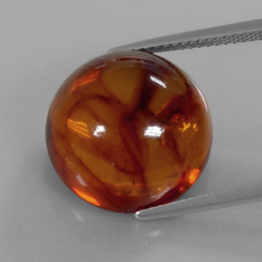Ambra naturale arancione da 6,20 ct, trasparente, trasparente/traslucido