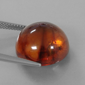 Ambra naturale arancione da 6,20 ct, trasparente, trasparente/traslucido