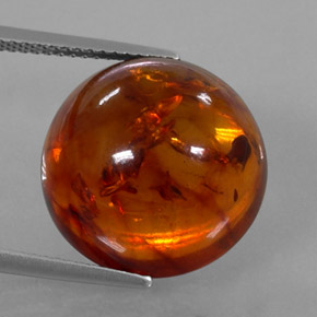 Ambra naturale arancione da 6,10 ct, trasparente, trasparente/traslucido