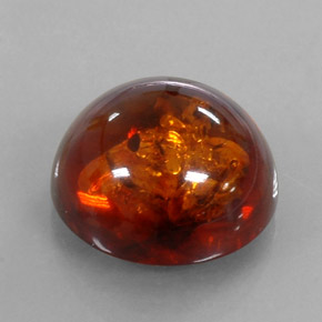 Ambra naturale arancione da 6,14 ct, trasparente, trasparente/traslucido