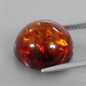 Ambra naturale arancione da 6,14 ct, trasparente, trasparente/traslucido