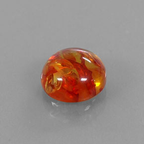 Ambra Giallo-arancione naturale da 1.50 ct, Trasparente, Trasparente/Traslucido