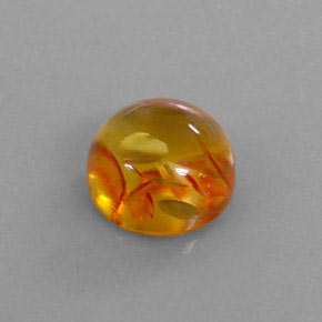 Ambra Giallo-arancione naturale da 1.78 ct, Trasparente, Trasparente/Traslucido