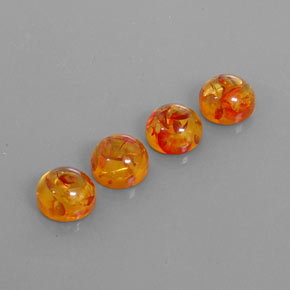 Ambra naturale arancione da  ct, trasparente, trasparente/traslucido