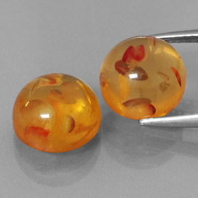 Ambra naturale arancione da  ct, trasparente, trasparente/traslucido