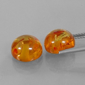 Ambra naturale arancione da  ct, trasparente, trasparente/traslucido