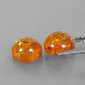 Ambra naturale arancione da  ct, trasparente, trasparente/traslucido