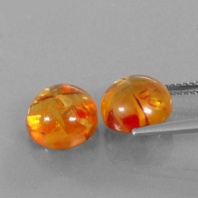 Ambra naturale arancione da  ct, trasparente, trasparente/traslucido