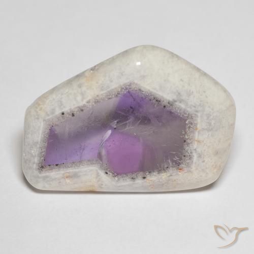 24.91ct Naturale Multicolore Fetta di geode di ametista, Taglio a fantasia, Trasparente