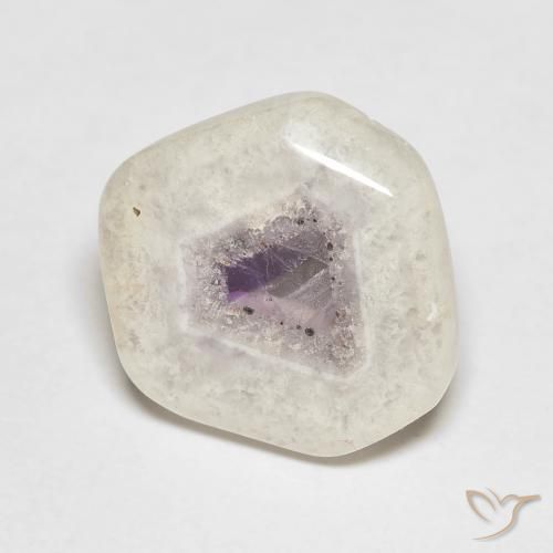Fetta di geode di ametista multicolore naturale da 6,75 ct, forma fantasia, trasparente