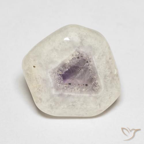 Fetta di geode di ametista multicolore naturale da 6,75 ct, forma fantasia, trasparente