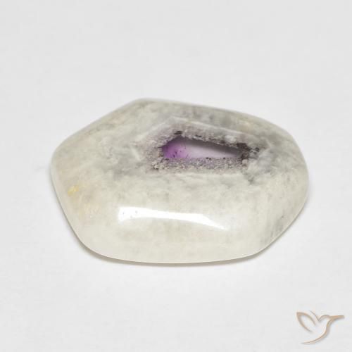 Fetta di geode di ametista Multicolore naturale da 9.18 ct, Taglio a fantasia, Trasparente