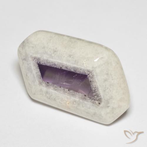 Fetta di geode di ametista Multicolore naturale da 23.79 ct, Taglio a fantasia, Trasparente
