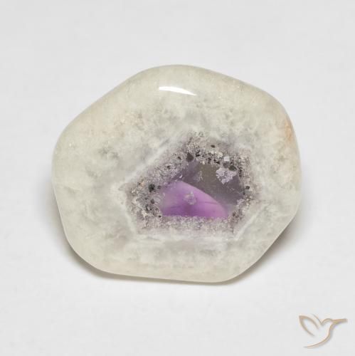 5.54ct Naturale Multicolore Fetta di geode di ametista, Taglio a fantasia, Trasparente