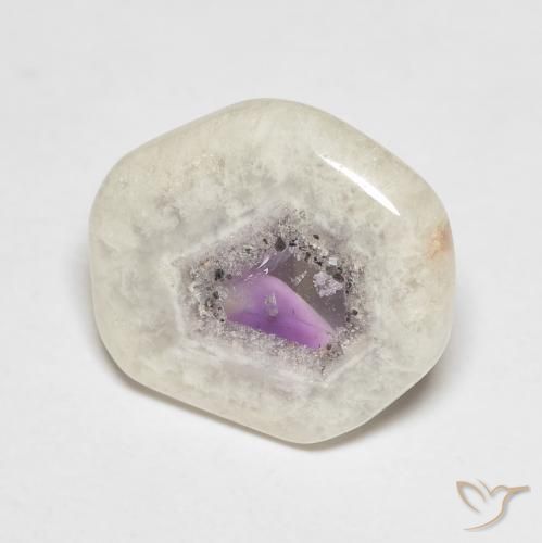 Fetta di geode di ametista Multicolore naturale da 5.54 ct, Taglio a fantasia, Trasparente