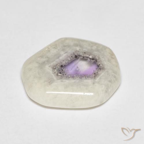 Fetta di geode di ametista Multicolore naturale da 5.54 ct, Taglio a fantasia, Trasparente