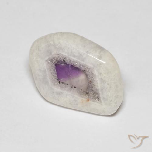 6.98ct Naturale Multicolore Fetta di geode di ametista, Taglio a fantasia, Trasparente