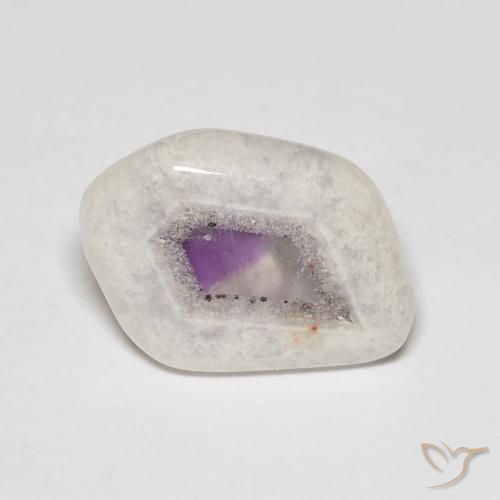 Fetta di geode di ametista Multicolore naturale da 6.98 ct, Taglio a fantasia, Trasparente