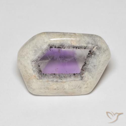 16.23ct Naturale Multicolore Fetta di geode di ametista, Taglio a fantasia, Trasparente