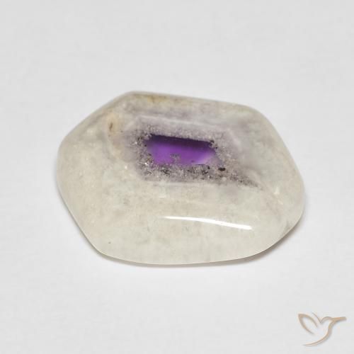 6.52ct Naturale Multicolore Fetta di geode di ametista, Taglio a fantasia, Trasparente