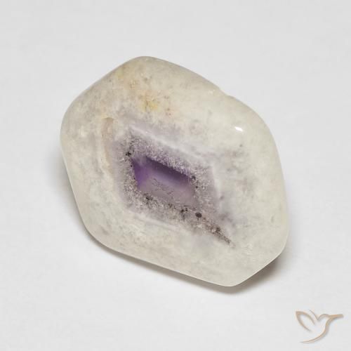 Fetta di geode di ametista Multicolore naturale da 6.52 ct, Taglio a fantasia, Trasparente