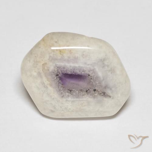 Fetta di geode di ametista Multicolore naturale da 6.52 ct, Taglio a fantasia, Trasparente
