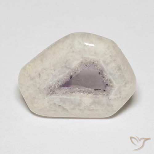 Fetta di geode di ametista Multicolore naturale da 11.54 ct, Taglio a fantasia, Trasparente