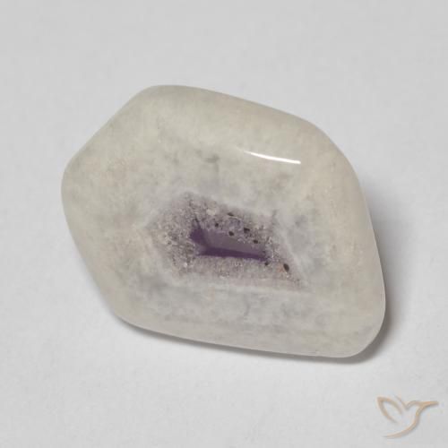 Fetta di geode di ametista Multicolore naturale da 6.34 ct, Taglio a fantasia, Trasparente
