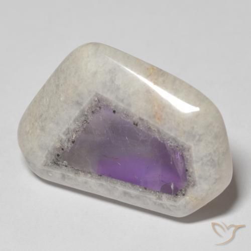 33.91ct Naturale Multicolore Fetta di geode di ametista, Taglio a fantasia, Trasparente