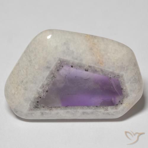Fetta di geode di ametista Multicolore naturale da 33.91 ct, Taglio a fantasia, Trasparente