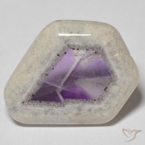 21.95ct Naturale Multicolore Fetta di geode di ametista, Taglio a fantasia, Trasparente