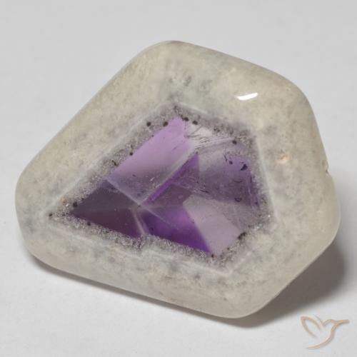 Fetta di geode di ametista Multicolore naturale da 21.95 ct, Taglio a fantasia, Trasparente
