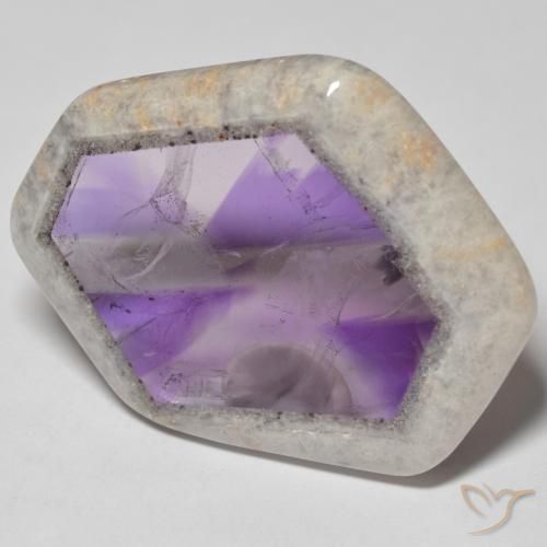51.52ct Naturale Multicolore Fetta di geode di ametista, Taglio a fantasia, Trasparente