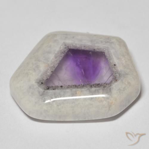 Fetta di geode di ametista Multicolore naturale da 24.02 ct, Taglio a fantasia, Trasparente