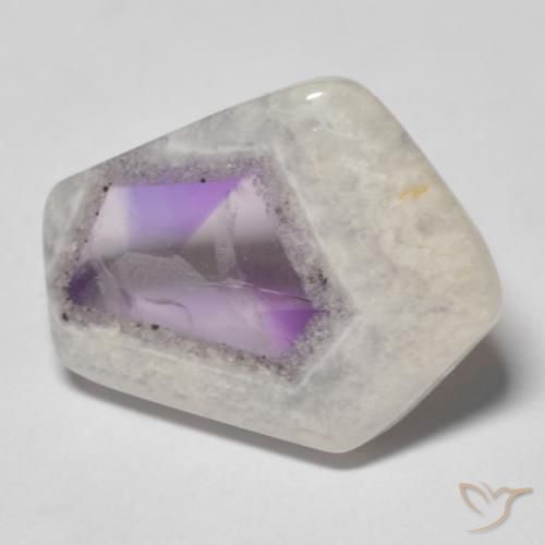 15.89ct Naturale Multicolore Fetta di geode di ametista, Taglio a fantasia, Trasparente