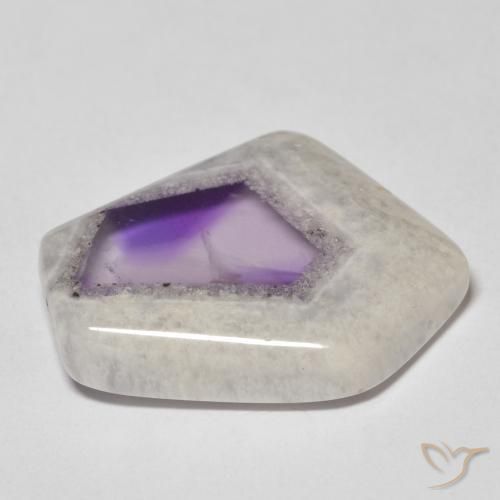 Fetta di geode di ametista Multicolore naturale da 15.89 ct, Taglio a fantasia, Trasparente