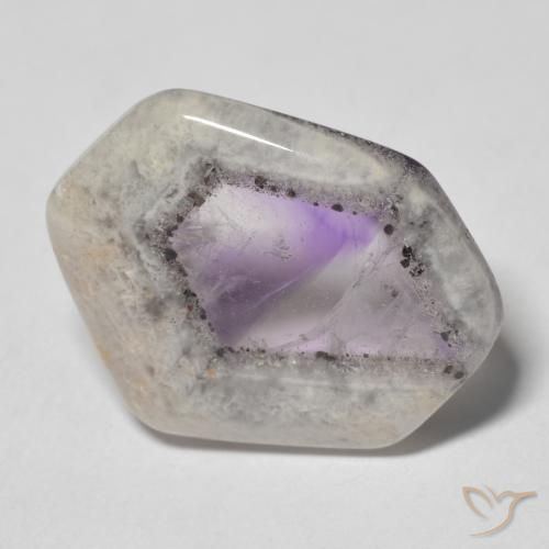 12.40ct Naturale Multicolore Fetta di geode di ametista, Taglio a fantasia, Trasparente