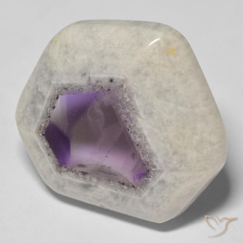 31.84ct Naturale Multicolore Fetta di geode di ametista, Taglio a fantasia, Trasparente