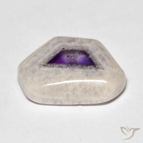 Fetta di geode di ametista Multicolore naturale da 14.42 ct, Taglio a fantasia, Trasparente