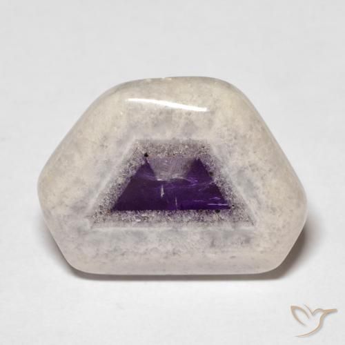 Fetta di geode di ametista Multicolore naturale da 14.42 ct, Taglio a fantasia, Trasparente