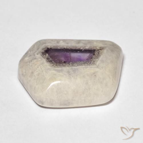 Fetta di geode di ametista Multicolore naturale da 14.31 ct, Taglio a fantasia, Trasparente