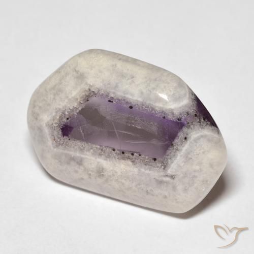 Fetta di geode di ametista Multicolore naturale da 16.74 ct, Taglio a fantasia, Trasparente
