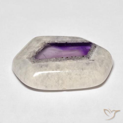 Fetta di geode di ametista Multicolore naturale da 16.74 ct, Taglio a fantasia, Trasparente