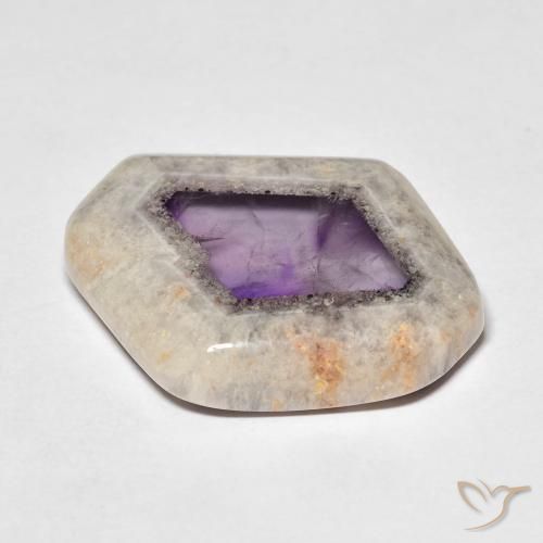 Fetta di geode di ametista Multicolore naturale da 25.02 ct, Taglio a fantasia, Trasparente