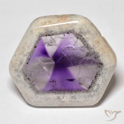 Fetta di geode di ametista Multicolore naturale da 39.70 ct, Taglio a fantasia, Trasparente
