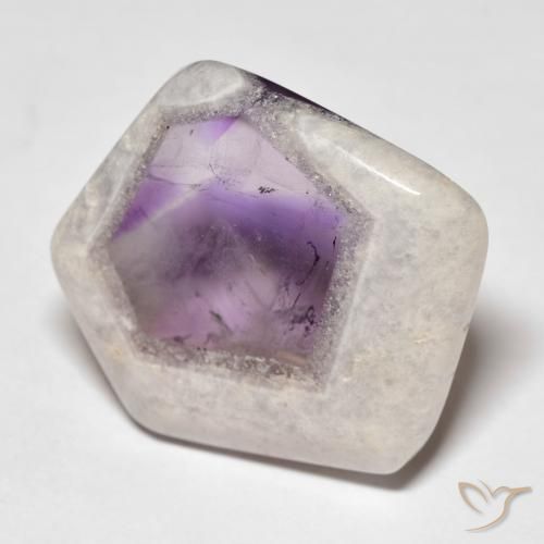 29.60ct Naturale Multicolore Fetta di geode di ametista, Taglio a fantasia, Trasparente