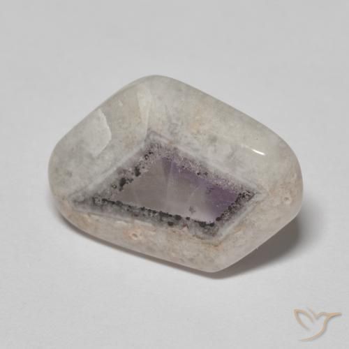 7.57ct Naturale Multicolore Fetta di geode di ametista, Taglio a fantasia, Trasparente