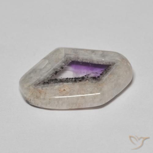 Fetta di geode di ametista Multicolore naturale da 7.57 ct, Taglio a fantasia, Trasparente